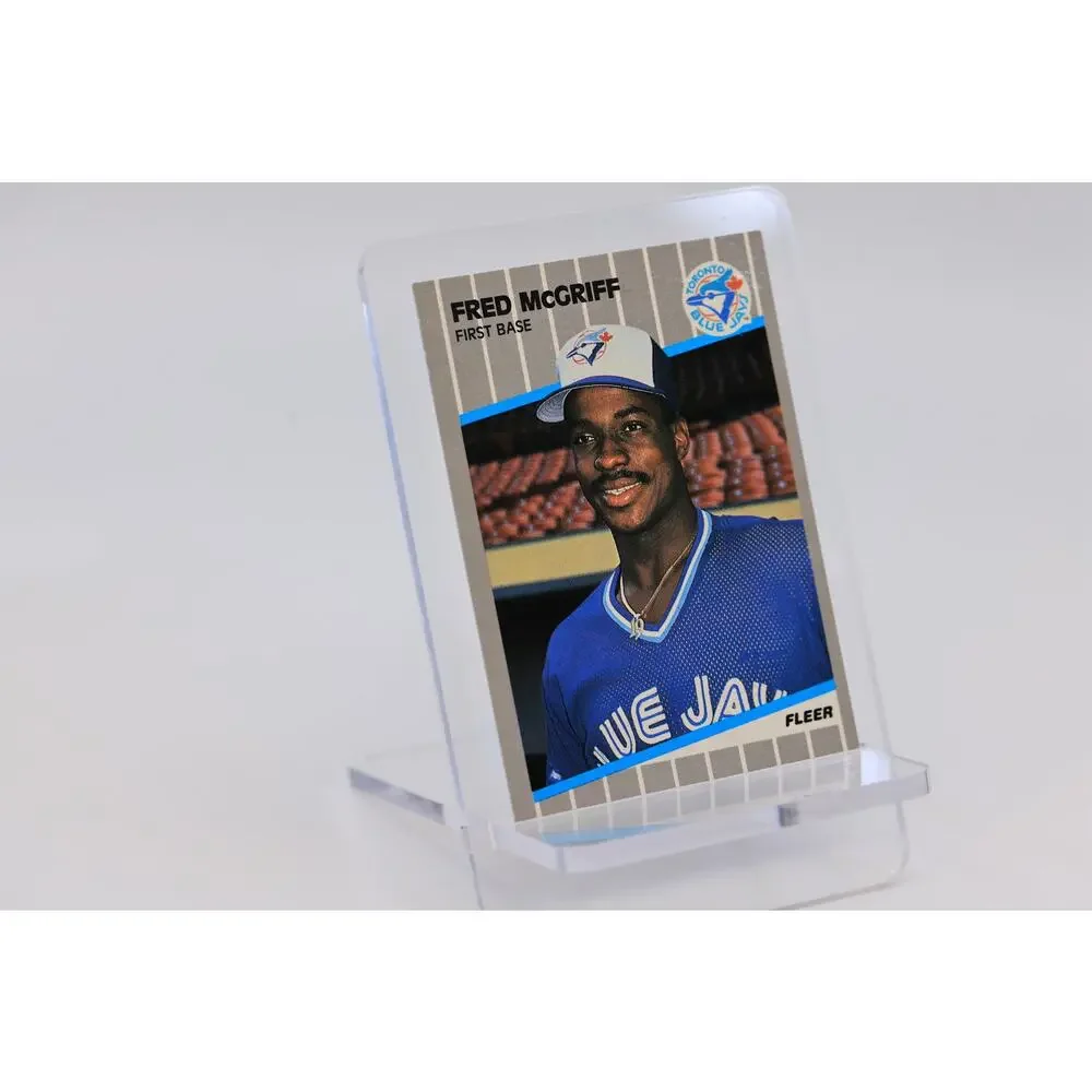 1989 Fleer Glossy #240 Fred McGriff PSA 8 Toronto Blue Jays - Pop 3